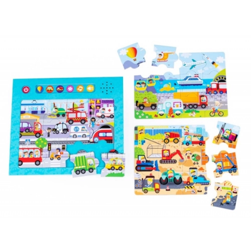 Puzzle Dźwięki wokół nas - Pojazdy DG 82719 Dumel